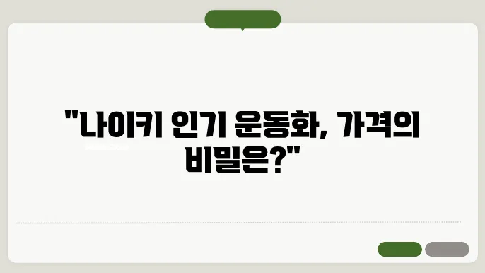 Nike 나이키 인기 운동화 목록 가격