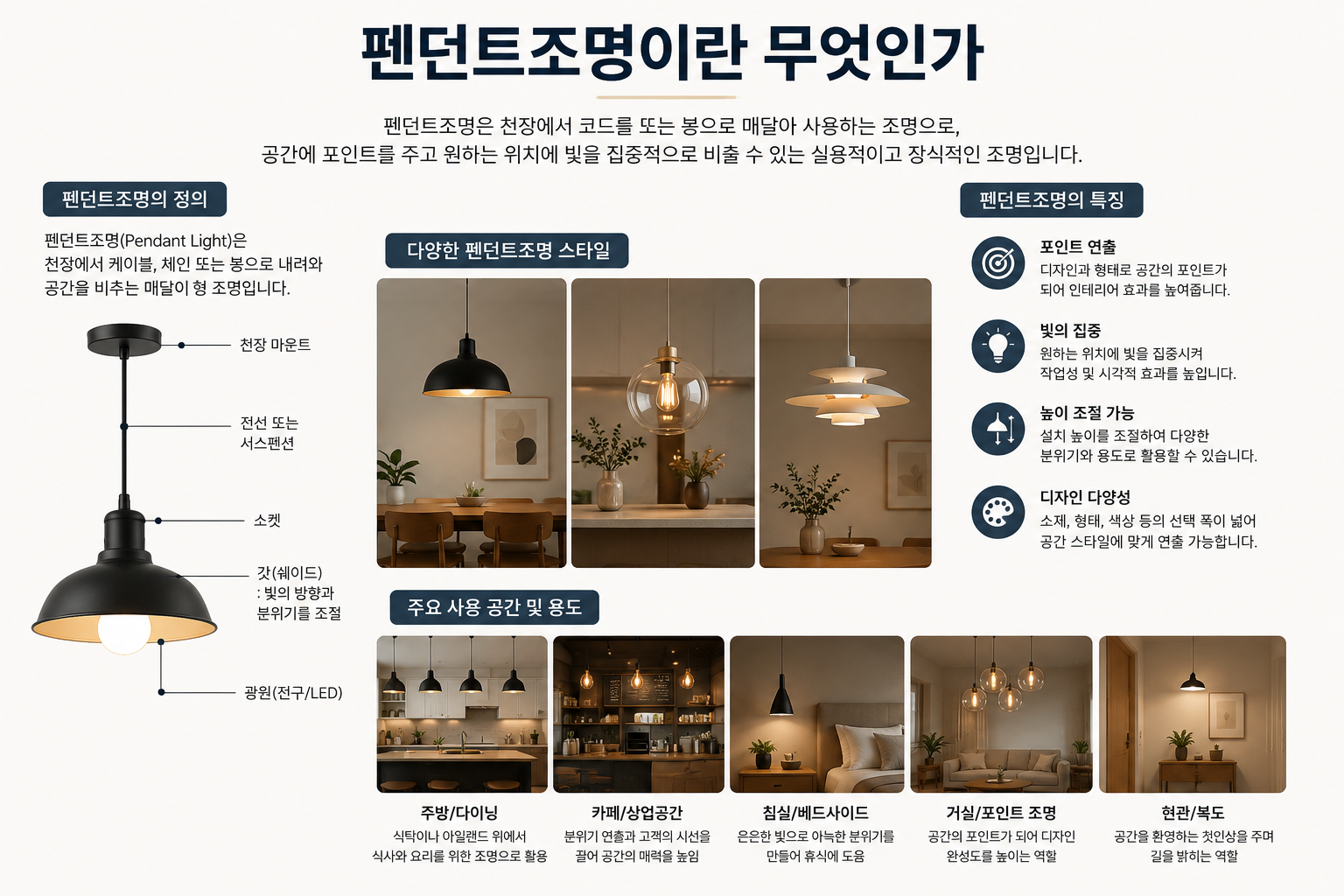 펜던트조명이란 무엇인가