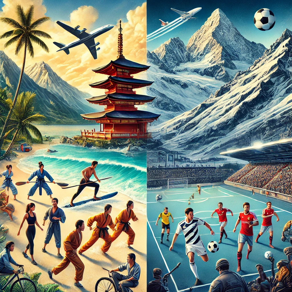 아시아와 유럽 스포츠 휴양지 관련 사진