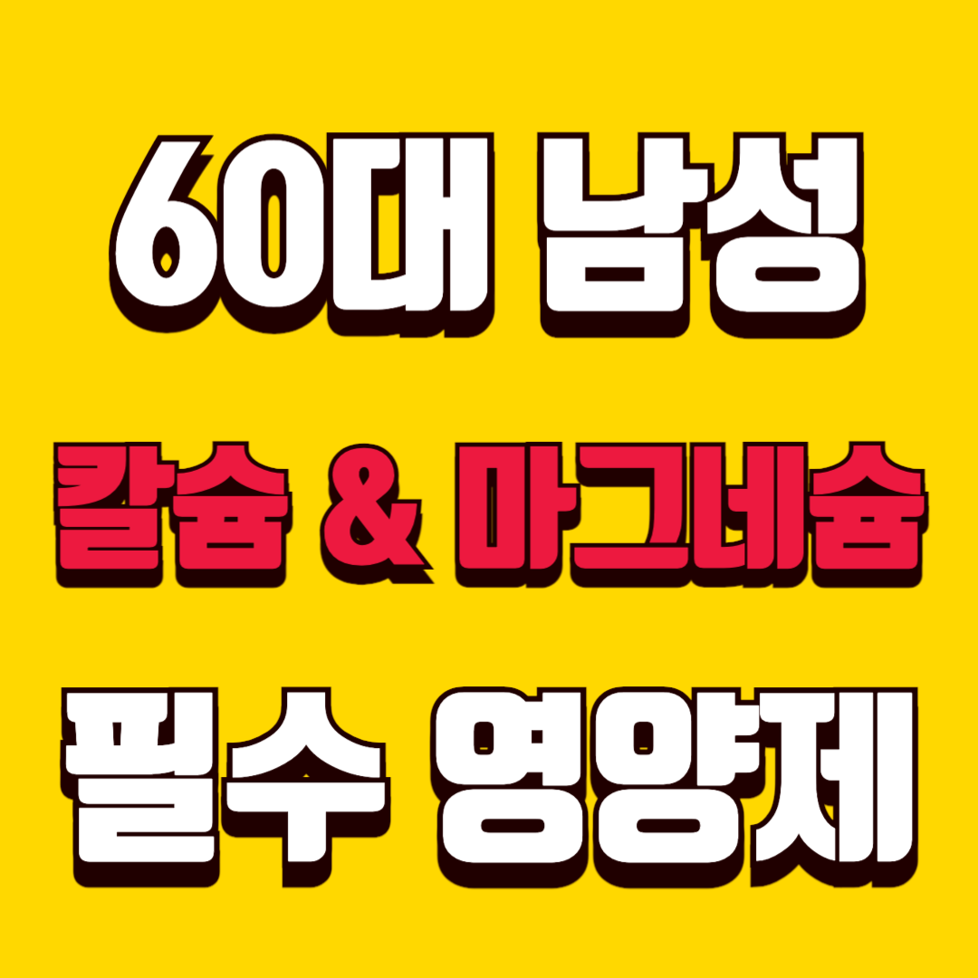 60대 남성 필수 영양제 추천ㅣ칼슘 & 마그네슘