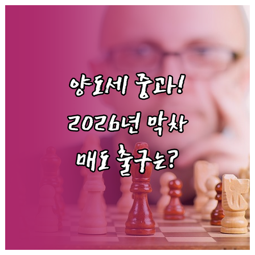 2026년 양도세 중과 부활 대비 다..