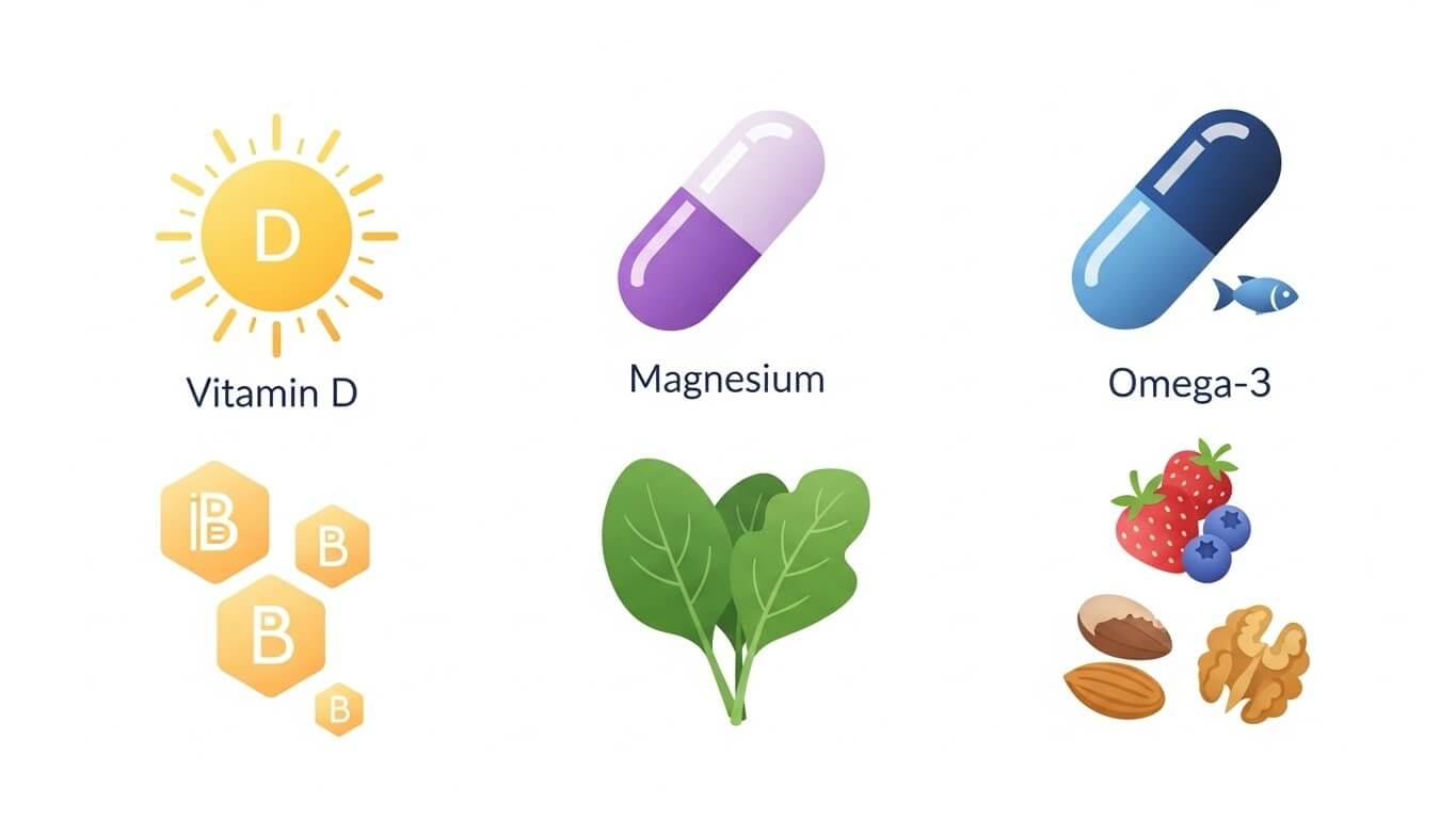 3. 영양 균형과 비타민 섭취로 근육 기능 보강