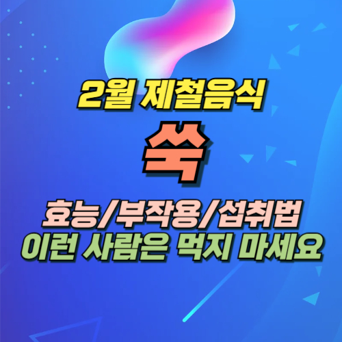 쑥 효능 부작용