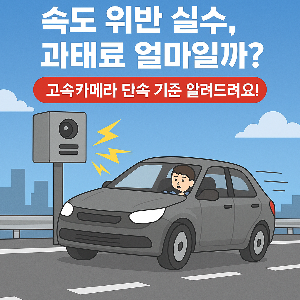 속도 위반 실수 교통 범칙금 및 과태료 이미지