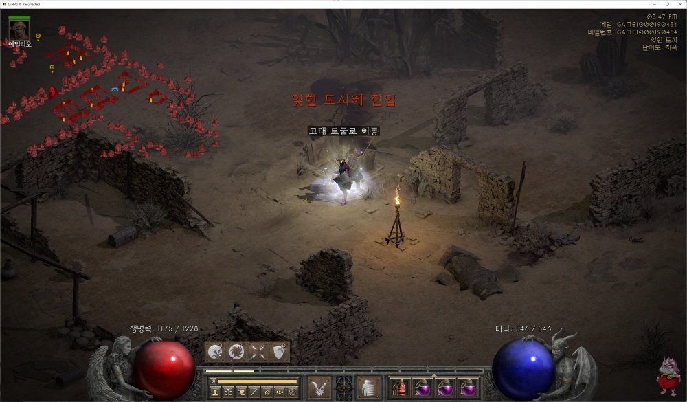 디아2 레저렉션 탈셋 체라오브 소서 사냥터 정리 및 앵벌 루트 추천