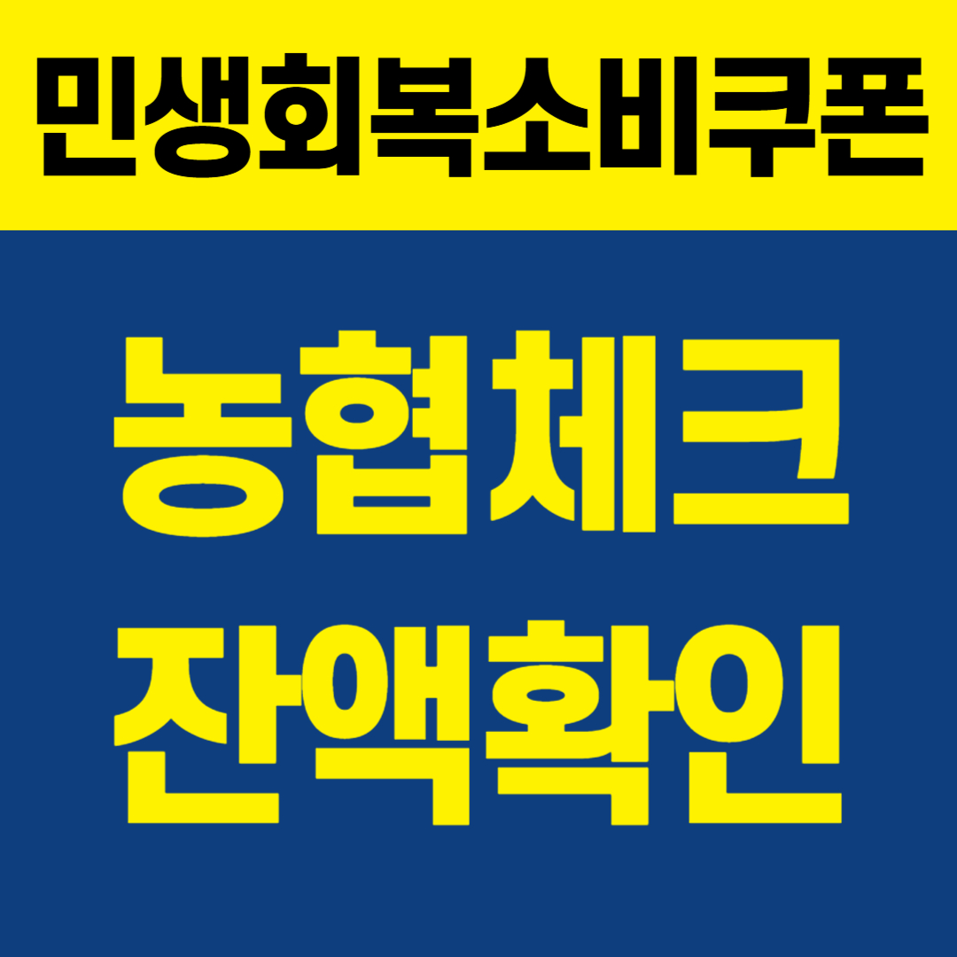 민생소비쿠폰농협체크카드1