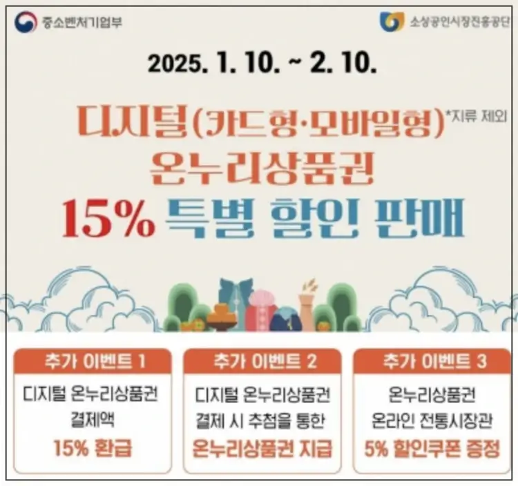 온누리 상품권 할인 이벤트 
