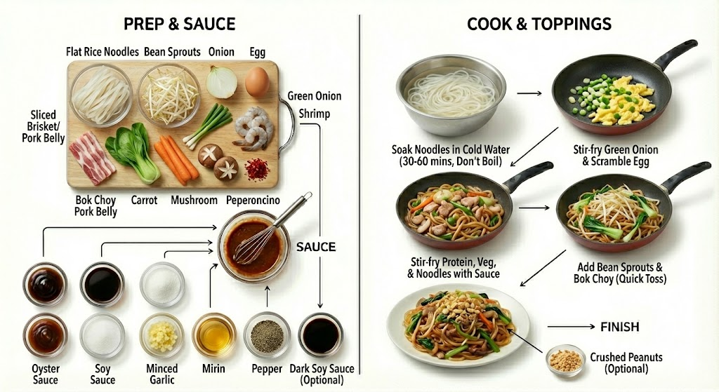 볶음쌀국수 황금레시피
