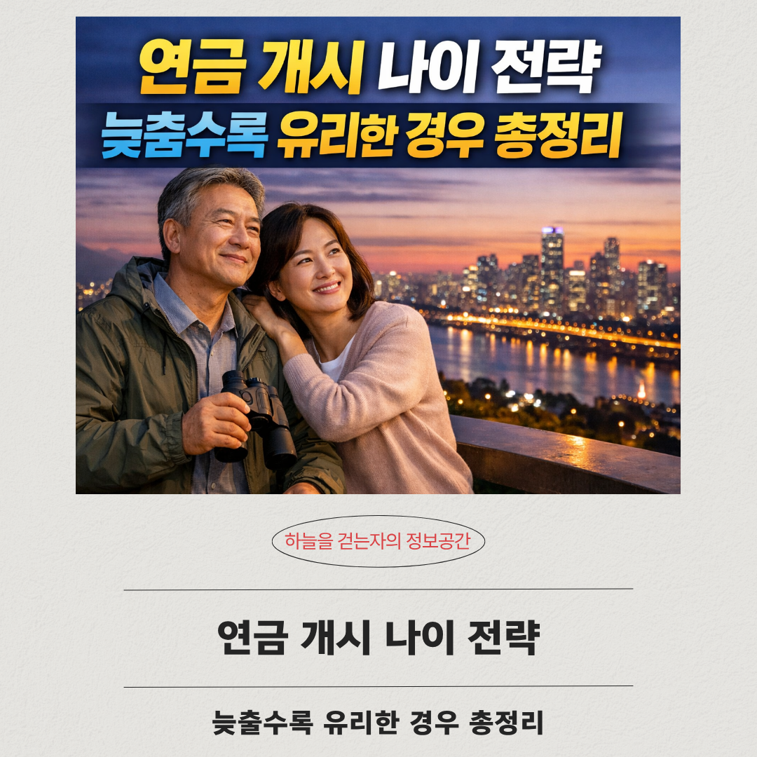연금 개시 나이 전략, 늦출수록 유리한 경우 총정리