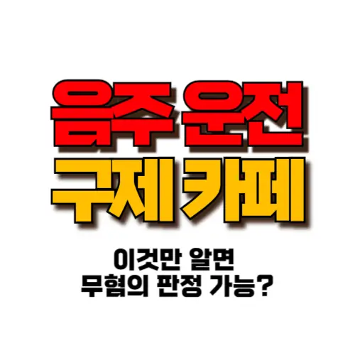 음주운전 구제 카페 썸네일