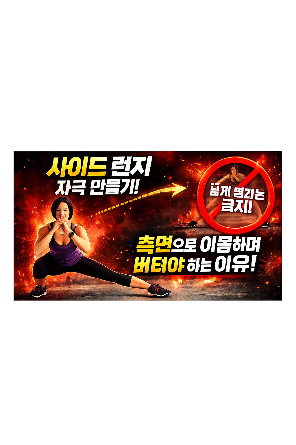 사이드 런지 자극 만드는 방법