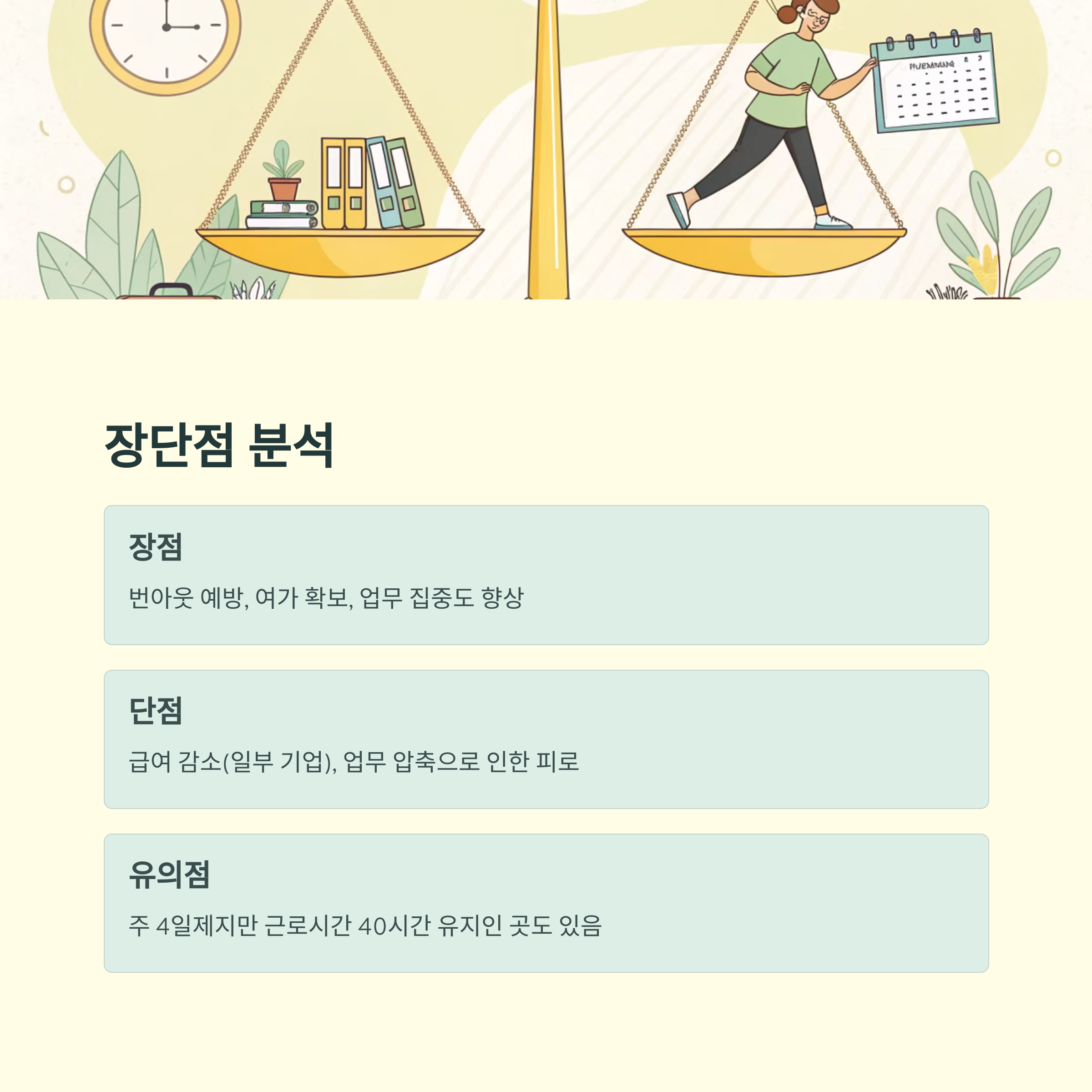 번아웃 예방과 피로감, 근무시간 유의점 비교