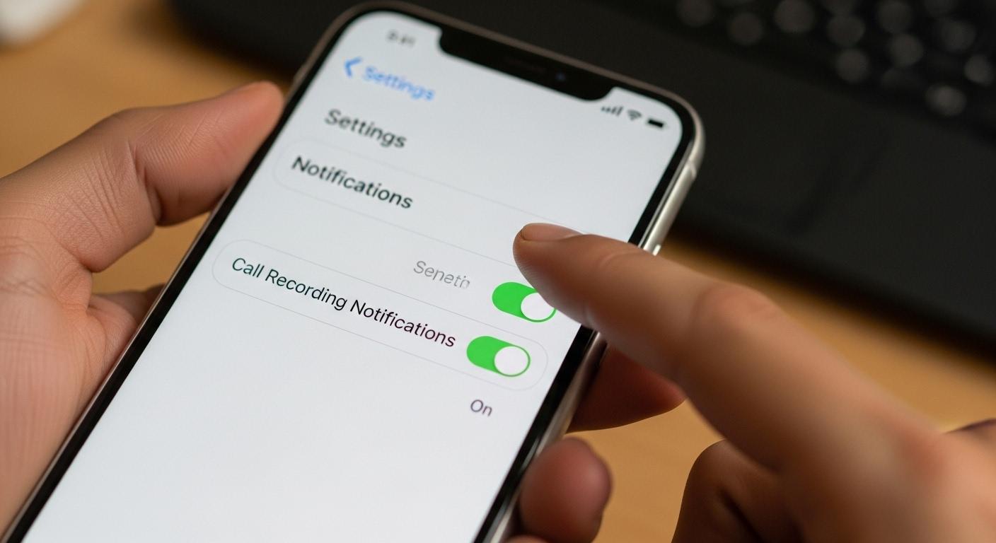 아이폰 통화 녹음 알림 끄기