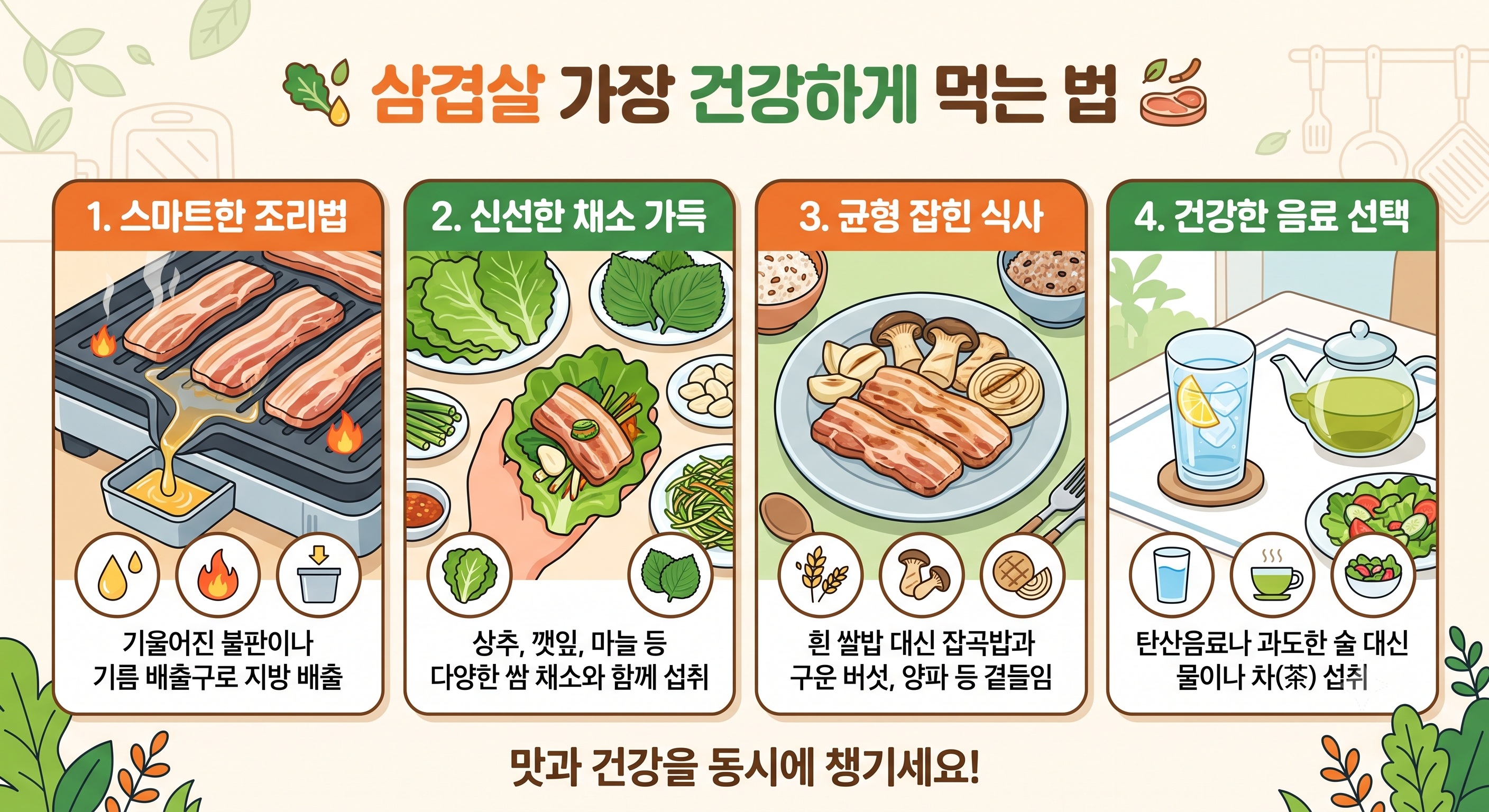 삼겹살 가장 건강하게 먹는 법