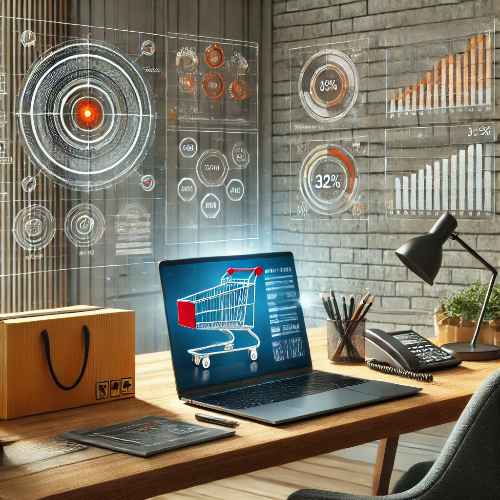 전자상거래 및 마케팅 분석하는 장면