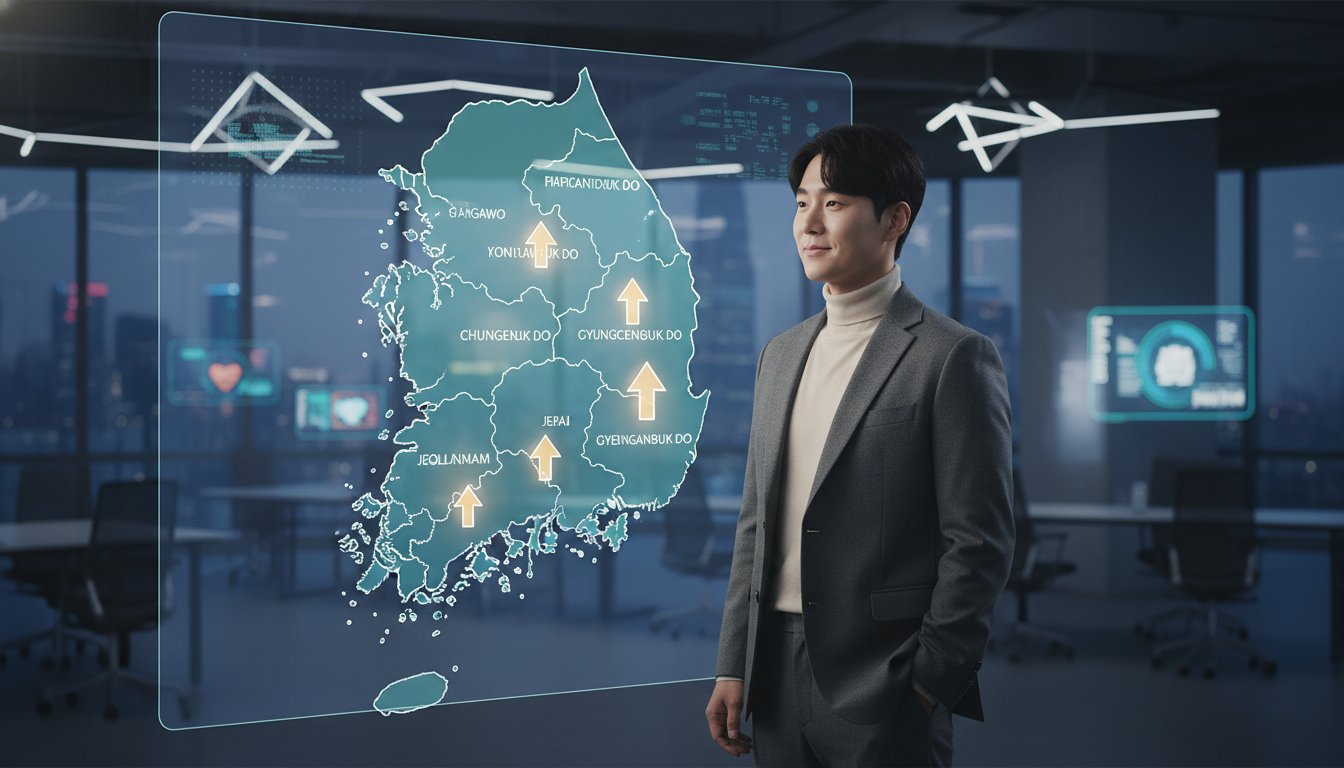 비수도권 지역에 대한 2026년 고유가 피해지원금 추가 지원을 보여주는 한국 지도