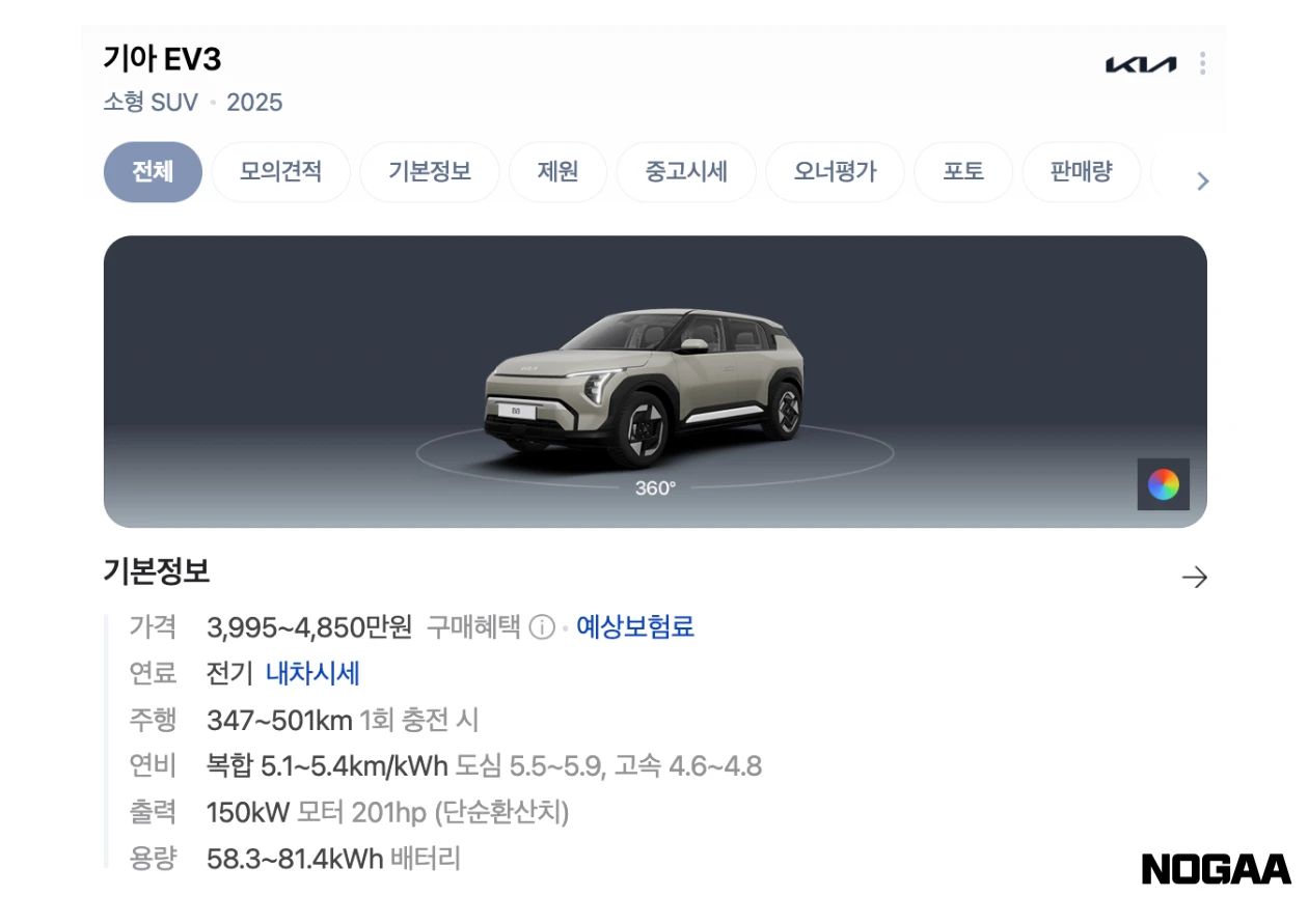 EV3 가격은 얼마인가요?