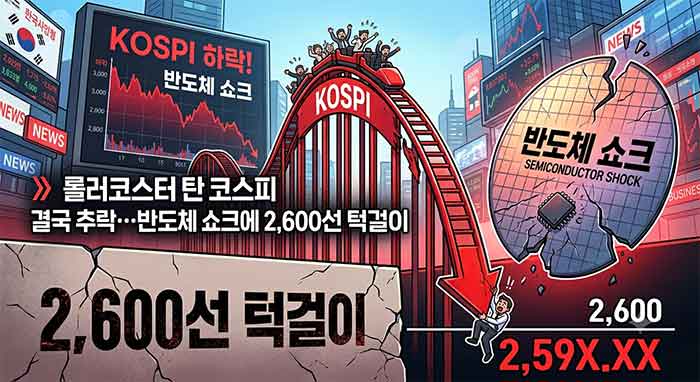 롤러코스터 탄 코스피를 표현한 이미지 입니다.