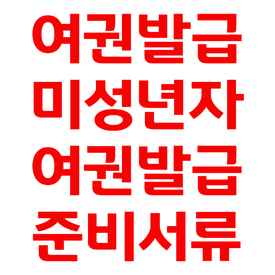 여권발급 준비물 미성년자 여권발급 신청서류