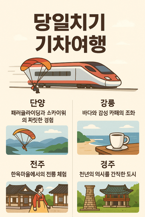 서울에서 출발하는 당일치기 기차여행 추천