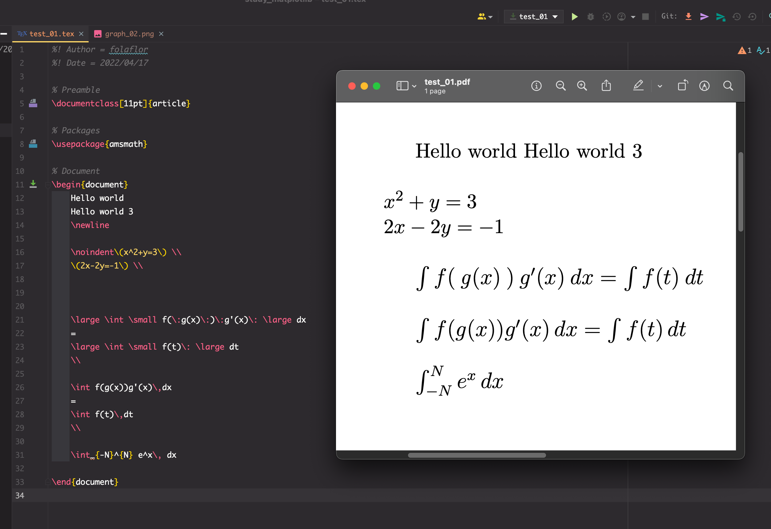 (캡쳐) 파이참을 이용한 LaTeX 편집