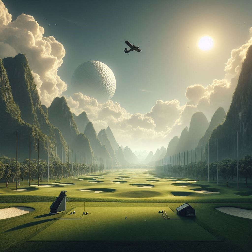 실외골프연습장 배경
