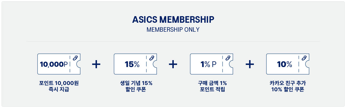 아식스 멤버십(ASICS MEMBERSHIP) 등급별 혜택