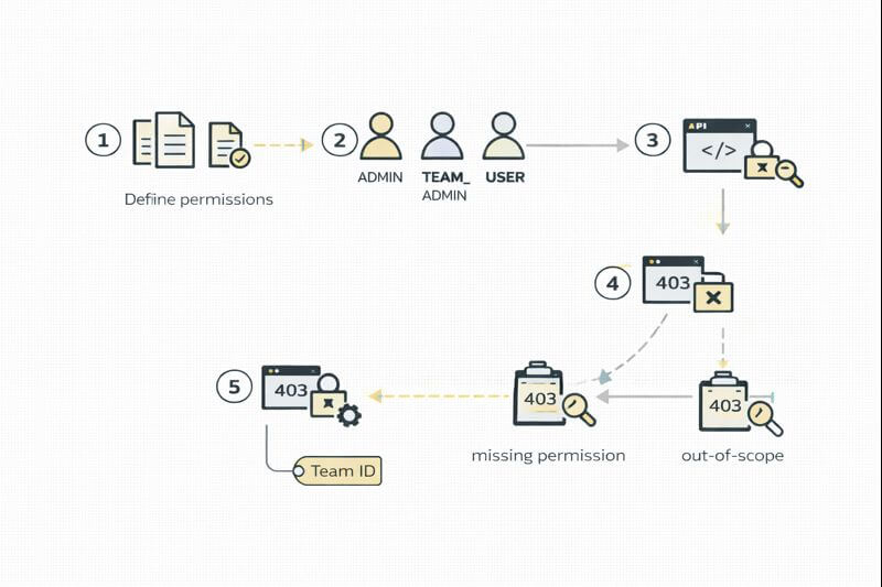 RBAC에서 관리자&middot;사용자&middot;팀 권한을 점검하는 단계별 흐름