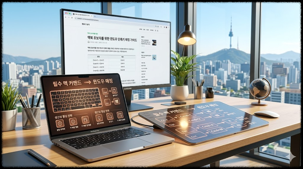 맥 환경에서 윈도우 단축키와 대응하는 필수 커맨드 정리, 생산성을 높이는 가장 현실적인 방법