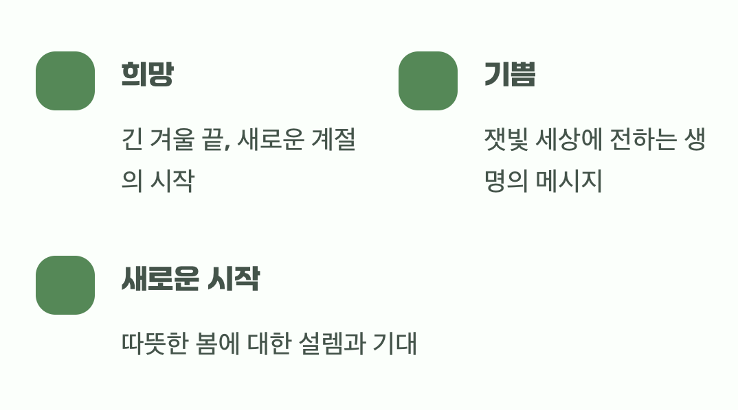 봄을 알리는 희망의 전령