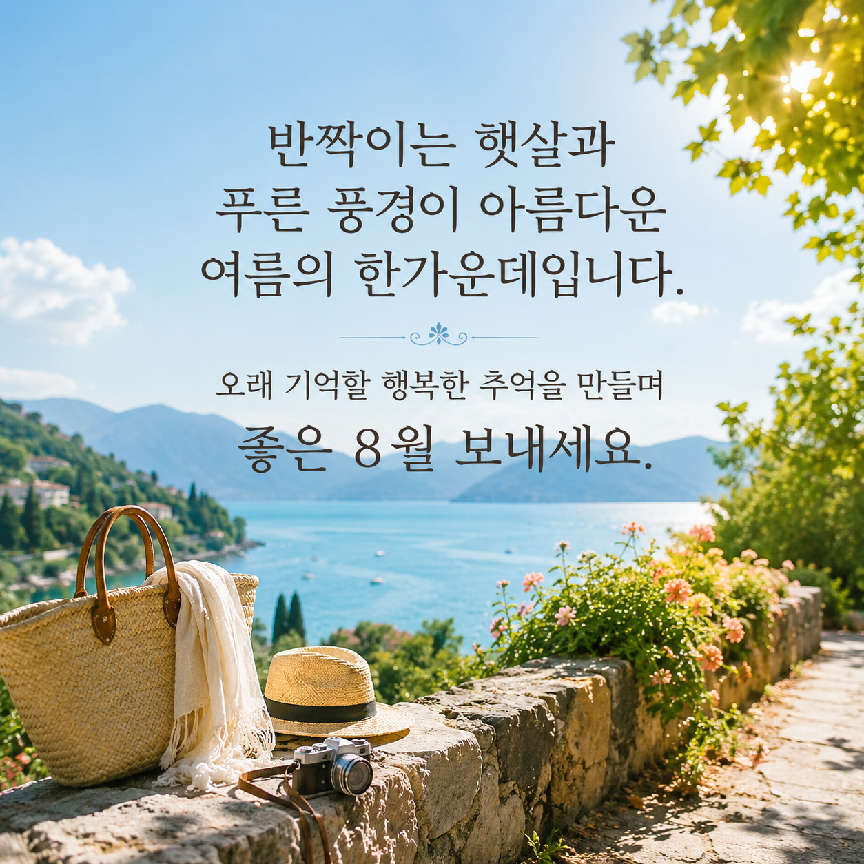8월 인사말 문구 이미지 모음집