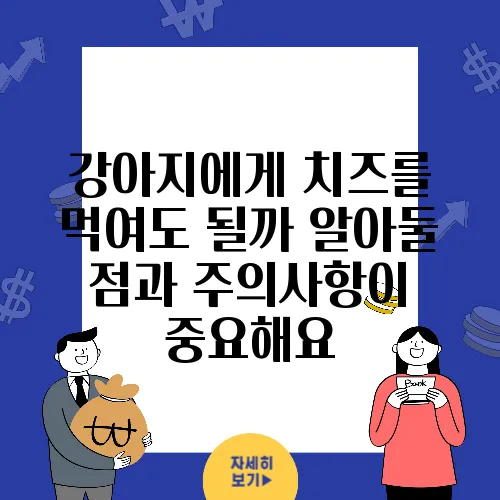 강아지에게 치즈를 먹여도 될까 알아둘 점과 주의사항이 중요해요