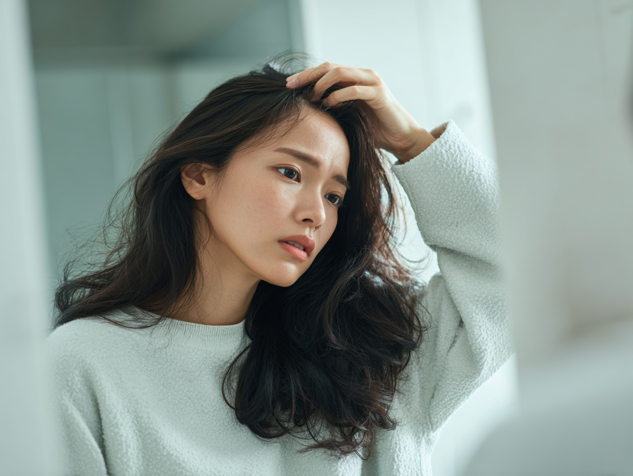 여자 정수리 탈모 원인, 가르마 탈모, 정수리 빈공간, 40대 여자 탈모 초기, 머리 숱 감소