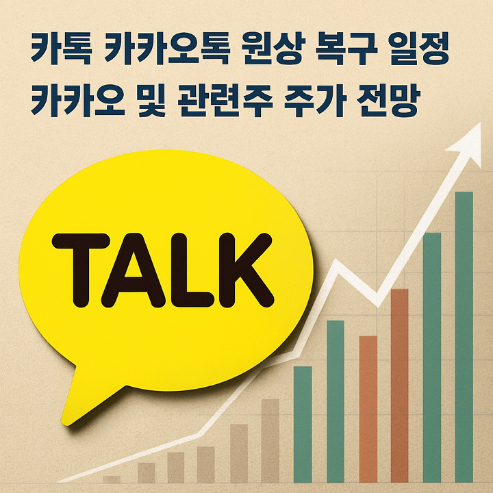 카톡(카카오톡) 원상 복구 일정, 카카오 및 관련주 주가 전망