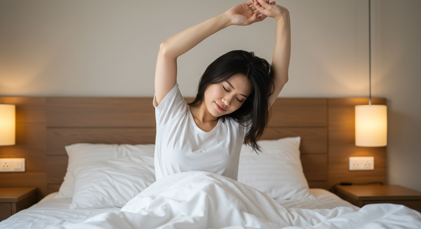 기지개 하는 여성