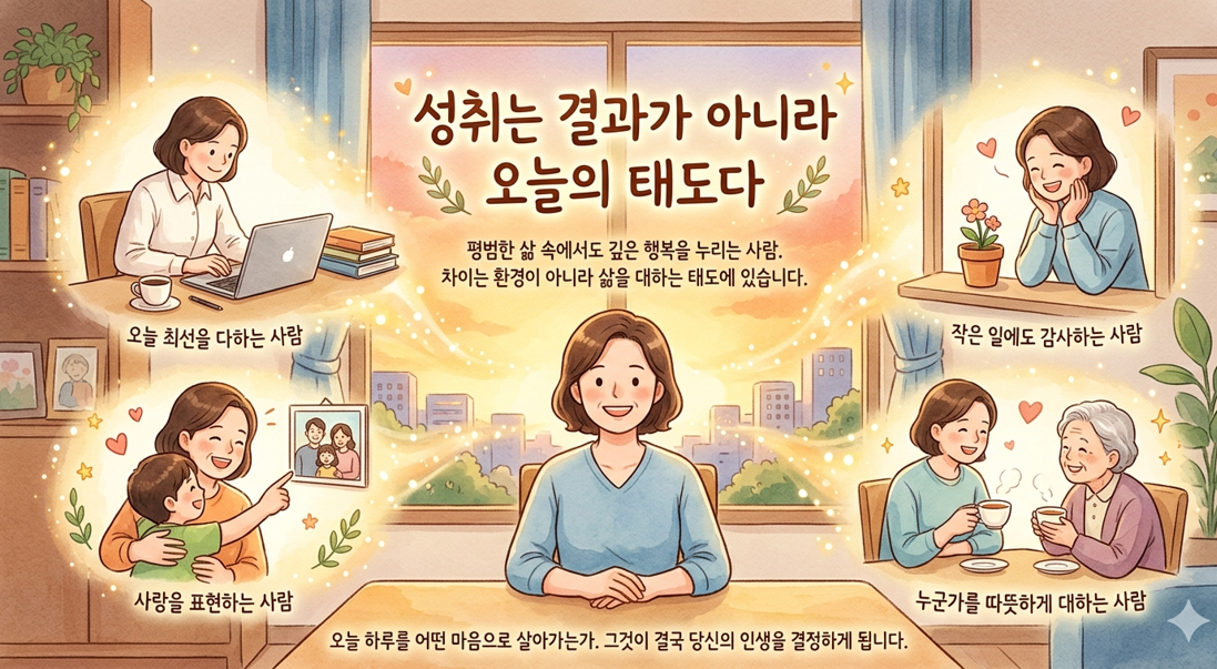성취는 결과가 아니라 오늘의 태도다