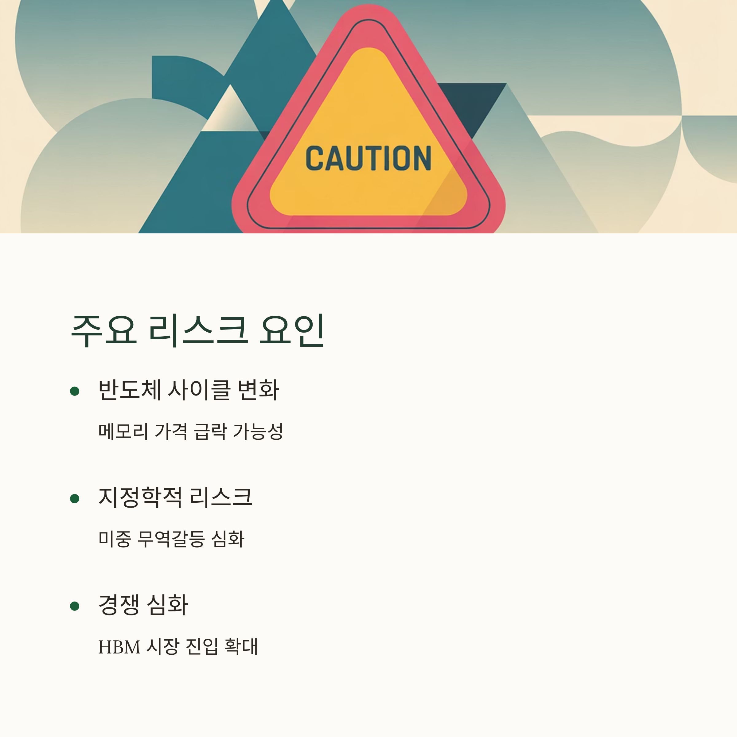 삼성전자 SK하이닉스 반도체 대장주 주요 리스크