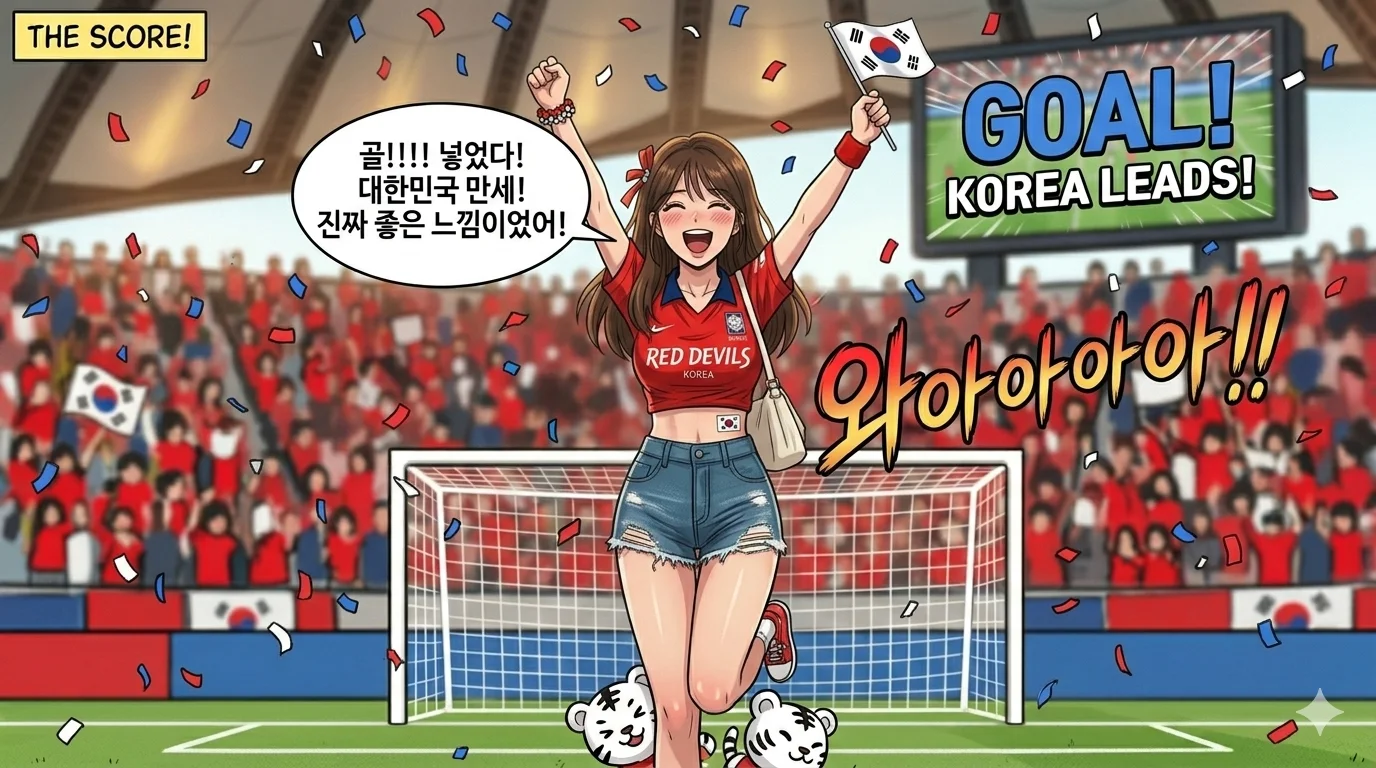 챗 GPT 무료로 4컷 만화 만들기! 월드컵 응원 이미지 제작 후기