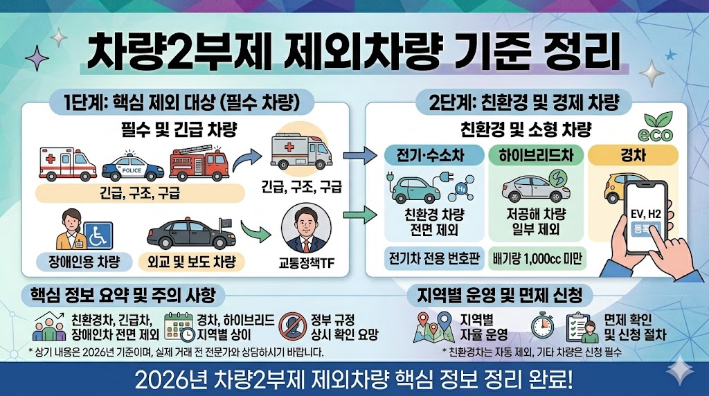 차량2부제 제외차량과 위반 시 처벌