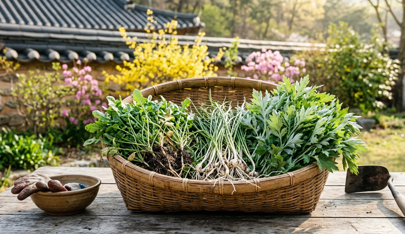 면역력 증진에 좋은 봄 제철 나물 종류 (냉이, 달래, 쑥)