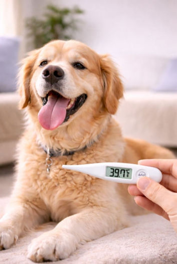 강아지 정상 체온과 발열 대처 관련 사진