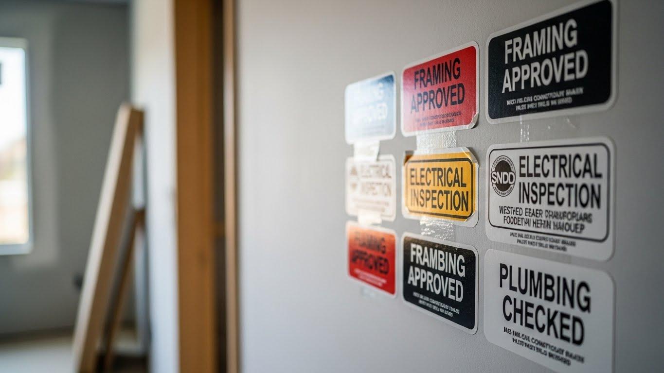 인테리어 공사 양해 스티커