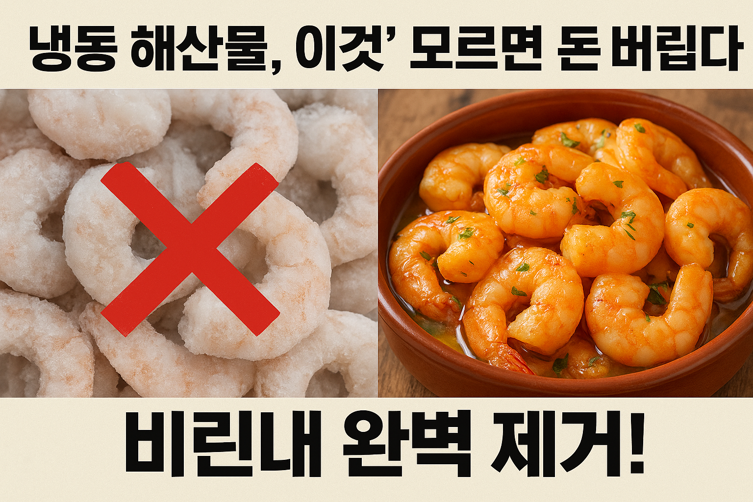 냉동 해산물 비린내, '이 방법' 모르면 100% 후회합니다