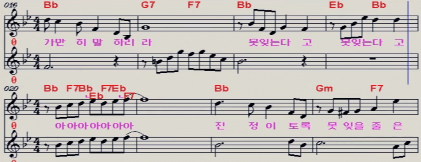 안다성 사랑이 메아리 칠 때 악보