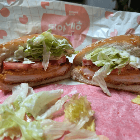 롯데리아 핫 크리스피 치킨 버거