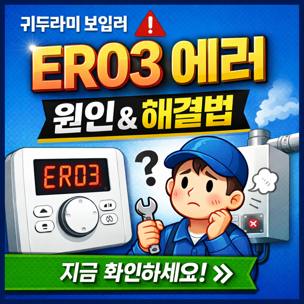 귀뚜라미 보일러 er03 원인