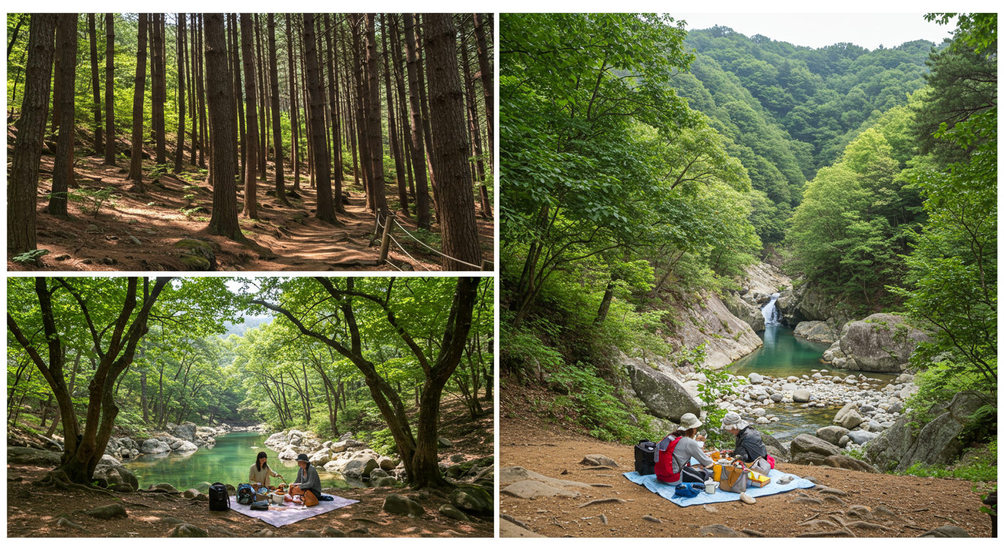 평창 마옥정 숲길과 홍천 남면 작은 계곡