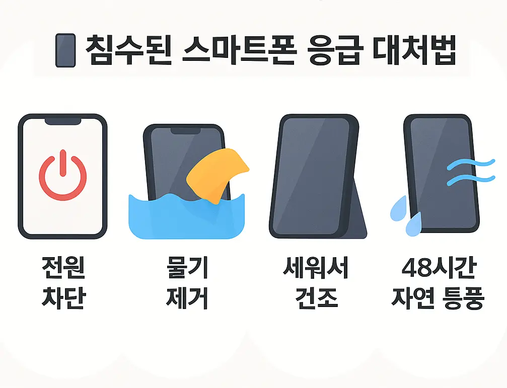 침수폰 응급 대처법
