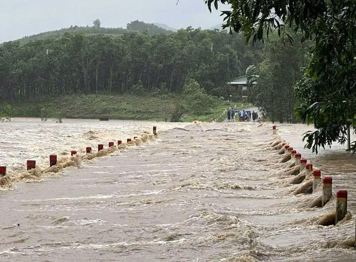 다낭 침수 피해로 끊어진 도로와 범람한 하천