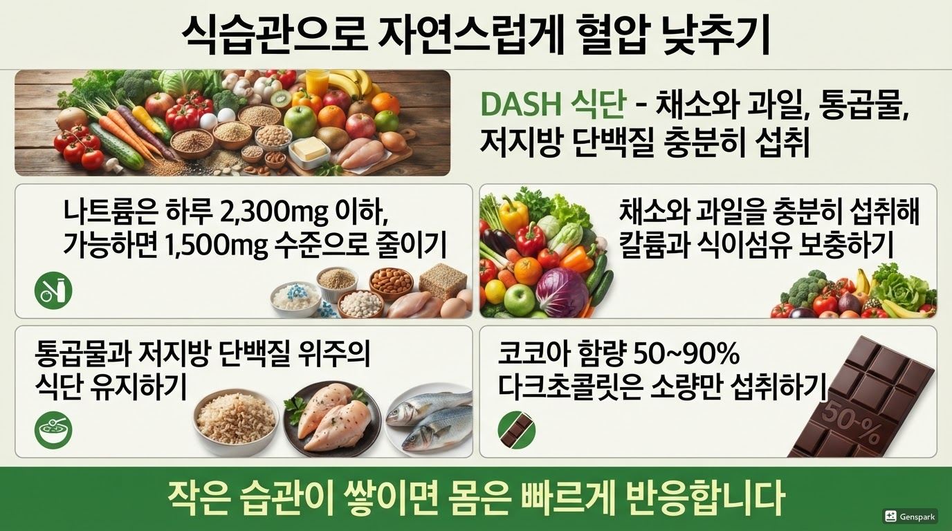 식습관으로 자연스럽게 혈압 낮추기